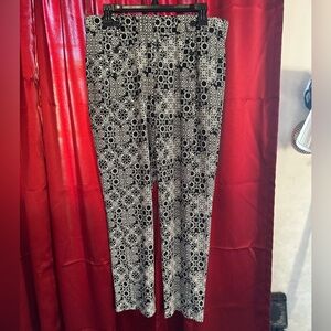 Robert Louis Monochrome Geometric Pants size L